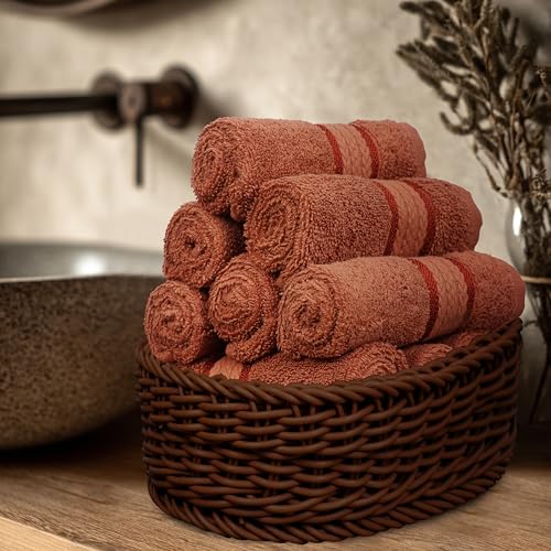 COTTON CRAFT Ultra Soft Washcloths - 12 Pack Luxury Washcloths - 100% Cotton Plush Absorbent 580 GSM Face Towels - Machine Washable Quick Dry Durable Wash Cloth Set - Bathroom Spa Gym Skincare - Mocha - color: Mocha, size: 12 Pack Wash Cloths