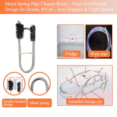 79 Inch Drain Snake Hair Drain Clog Remover Tool, Flexible Sink Snake Drain Cleaner Tool Set, Plumbing Snake for Toilet Sewer Shower Kitchen Bathroom Tub Clogged Hair Removal Cleaning Tool Set