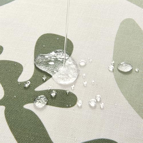 RoomTalks Cute Green Faux Linen Shower Curtain Extra Long 84 Inch - 210GSM Heavy Duty Modern Floral Matisse Spring Summer Aesthetic Botanical Shower Curtain Set with Hooks - color: Green, size: 72"W x 84"L (Pack of 1)