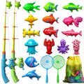 TOY Life 2-Player Magnetic Fishing Game for Kids 3-5 - Toddler Fishing Pole Set with Fish Toys - Bath & Pool Toys - Water Table Accessories - Educational Fishing Toy Rod for Boys Girls - color: 2 Kids Fishing Pole