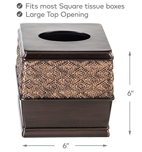 Creative Scents Dublin Brown Bathroom Accessories Set 6 Pieces - style: 6 Piece Set