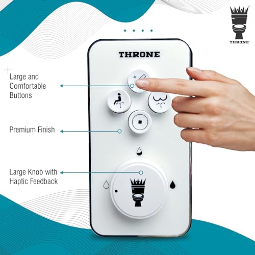 Throne Bidet Attachment for Toilet – USA Patented - Non-Electric Self Cleaning Cold Water Sprayer Double Nozzle (Frontal & Rear Wash) Bidet Toilet Seat Attachment, Easy Install (White) - color: White/White