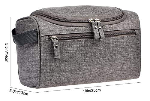 Vercord Mens Toiletry Bag Wash Travel Small Shaving Dop Kit Shower Bathroom Ditty Hygiene Bag Frosted Grey - color: Frosted Grey