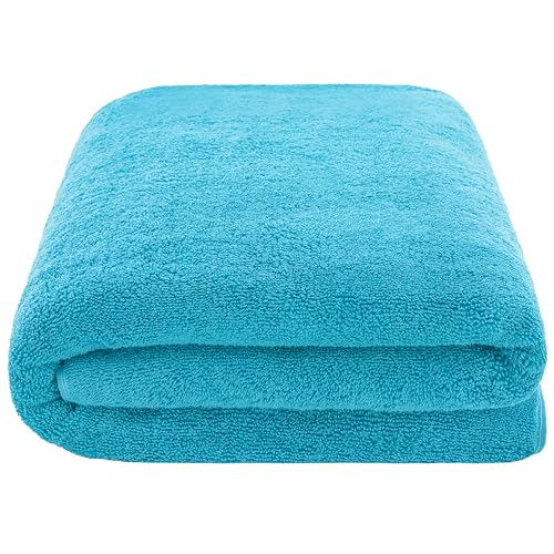 American Soft Linen 100% Cotton Luxury Turkish Towels, 40x80 XL Bath Sheet | Soft Absorbent Quick Dry OEKO Tex Standard 100 Certificated Durable Machine Washable Breathable Premium Hotel Quality - color: Aqua Blue, size: 40"x80"