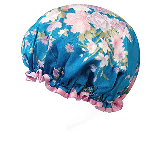 allydrew Wild Side Reusable Women's Waterproof Shower Caps for Long Hair, Carnations - color: Carnations