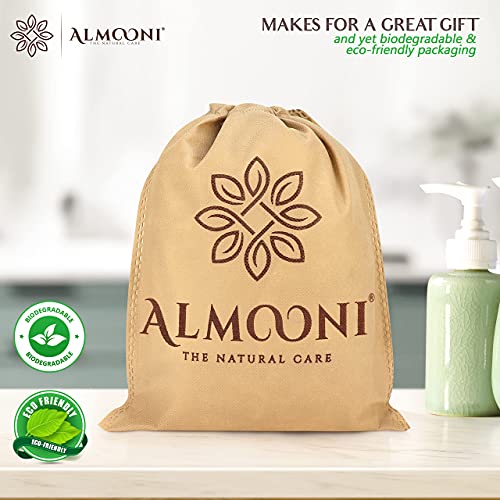 Almooni Premium Egyptian Exfoliating Loofah Pad Body Scrubber - Rectangular loofa Shape - Made with Natural Egyptian Shower lufa Sponge that Gets You Clean, Not Just Spreading Soap (2 Pack) - style: Rectangular loofa Shape