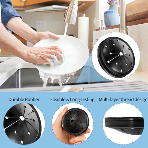 2 Pcs Garbage Disposal Splash Guard, Durable Rubber Material, 3.1-Inch Universal Fit for Splash Guard Sink Baffle Disposal Replacement Waste Food Disposal Part - color: 2PCS
