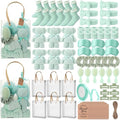 6 Set Spa Gifts Bulk for Women, Sleepover Party Favors Supplies for Bridesmaid Bridal Shower Wedding Guests Baby Shower Birthday Gift with Towels Socks Hair Tie Clip Eye Masks(Sage Green) - color: Sage Green