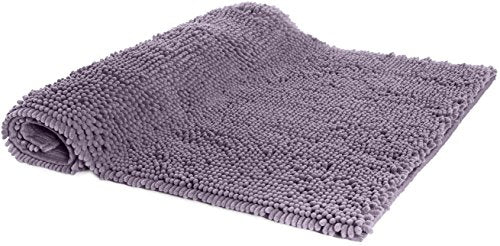 Amazon Basics Non-Slip Microfiber Absorbent Plush Shag Bathroom Rug Mat, Machine Washable, 21" x 34", Lavender (Pack of 12) - color: Lavender, size: 1'9" x 2'10" (Rectangular) (Pack of 12)