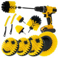 10 Pack Drill Brush Attachment Set, Drill Scrubber Brush Kit, Drill Cleaning Brush, Scrub Brush for Grout Floor Tub Shower Bathtub Tile Sink Toilet Bathroom Kitchen Car Yellow - color: Yellow