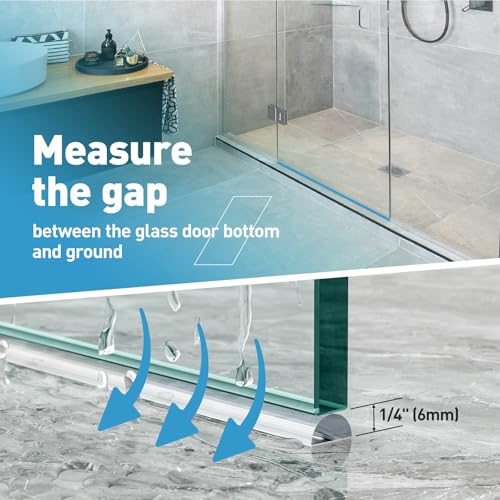Shower Dam, 2 PCS 1/2" X 1/4" (WxH) Shower Threshold Water Dam,36In Clear Acrylic Shower Bottom Seal Stop Shower Leaks and Create a Water Barrier - size: 1/2 X1/4" (WxH)
