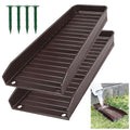 2 Pack Gutter Downspout Extensions, Rain Gutter Downspout Splash Block,Drain Water Downspout Diverter, Gutter Splash Guards for Rainwater Drainage,16.3Inch (Brown) - color: Brown