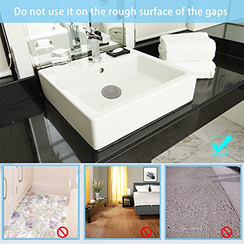 6-Pack Drain Hair Catcher Durable Silicone Hair Stopper Shower Drain Covers Easy to Install and Clean Suit for Bathroom Bathtub and Kitchen - color: 3black/3white