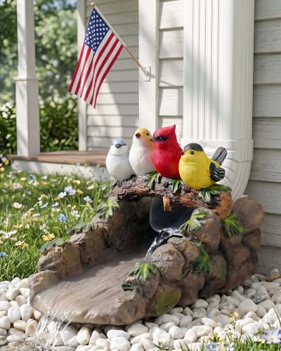 Cardinal Bird Statue Gutter Diverter Rain, Resin Gutter Extender Diverter,Deco Gutter Extension Downspout, Splash Block, Perfect Rain Gutter Downspout Extension for 3"x4" Downspouts - color: Multi Cardinal