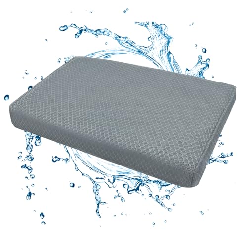 Shower Seat Cushion, Shower Chair Cushion for Transfer Benches in Bathtub, Cushion for Sauna, 3D Mesh Pad with Hook, Slip-Resistant, Design for Elderly, Senior, Handicap Disabled - size: Gray