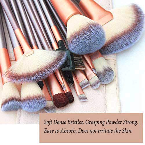 28PCS Beginner Kits Makeup Brushes Complete Sets Travel-Friendly - color: Champagne