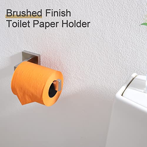 KOKOSIRI Toilet Paper Roll Holder Brushed Nickel Toilet Paper Holder Stainless Steel for Kitchen Bathroom Dispenser Wall Mounted, 2 Pack, B2003BR-P2 - color: Brushed Nickel, size: Without Shelf(2 Pack)