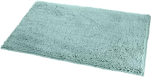 Amazon Basics Bathroom Rugs, Extra Soft Absorbent Shag Bath Rugs, Non-Slip Backing, Quick Drying, Machine Washable, Plush Comfort for Bathroom Floor, Tub and Shower, 21" x 34", Seafoam Green - color: Seafoam Green, size: 1'9" x 2'10" (Rectangular)