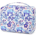 Mossio Hanging Toiletry Bag with Sturdy Hook - Large Portable Cosmetic Makeup Travel Organizer for Men & Women - color: Flower Elephant