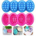 2Pcs Silicone Massage Bar Soap Molds, Handmade Soap Molds for Soap Making, 3D Hair Comb Ice Mold Scalp Massager, Hair Brush Soap Bar Silicone Mold, Food Grade Soap Mould Massage Moulds - color: Pink, Blue