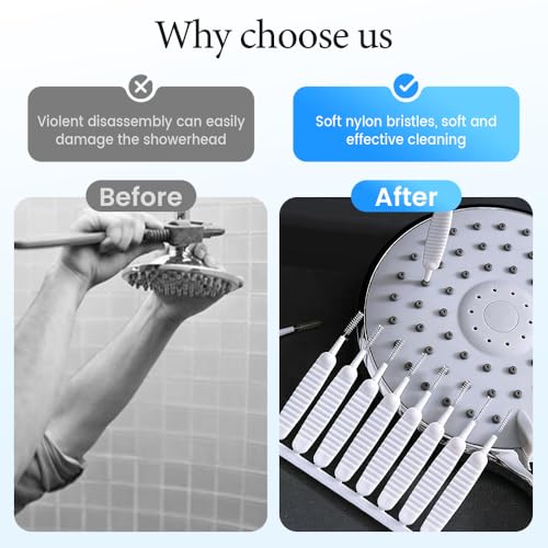 Shower Head Cleaning Brush for Small Hole, 2026 Upgrade Gap Hole Anti-Clogging Cleaning Brush, Multifunctional Shower Head Cleaning Brushes for Household Bathroom (30 Pcak) - color: 30 Pcak