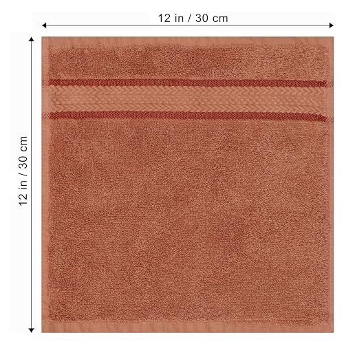 COTTON CRAFT Ultra Soft Washcloths - 12 Pack Luxury Washcloths - 100% Cotton Plush Absorbent 580 GSM Face Towels - Machine Washable Quick Dry Durable Wash Cloth Set - Bathroom Spa Gym Skincare - Mocha - color: Mocha, size: 12 Pack Wash Cloths
