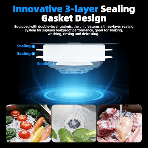 Hibbent Upgraded 3 in 1 Kitchen Sink Drain Strainer, Stainless Steel Pop Up Sink Stopper, Larger Anti-Clogging Basket, 3-Layer Seal, Detachable Drain Plug for US Standard 3-1/2" Drain, Brushed Nickel - color: Brushed Nickel