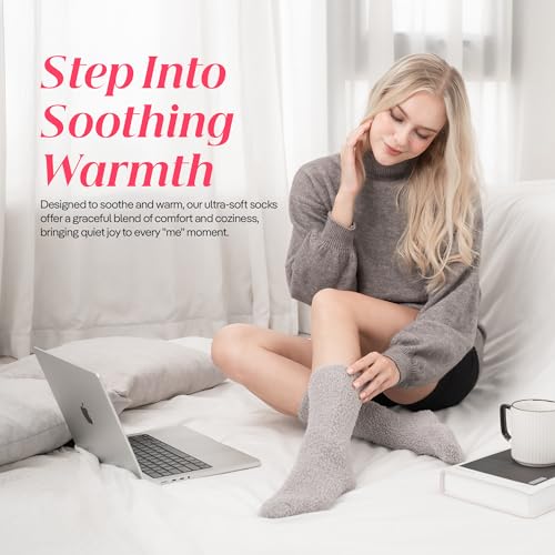 CoolMate Cozy Soft Cloud Socks, Fuzzy Socks for Women - color: A.03 - Grey