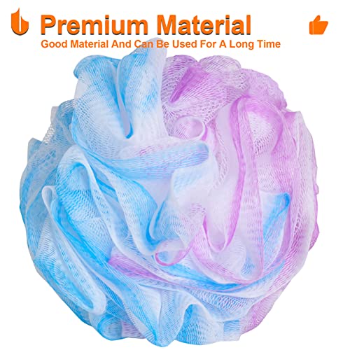 Urbanstrive Shower Bath Sponge XL 75g Soft Shower Loofahs Balls for Body Wash Men Women Bathroom Accessories, 1 Pack, Blue-Purple - color: Blue-purple