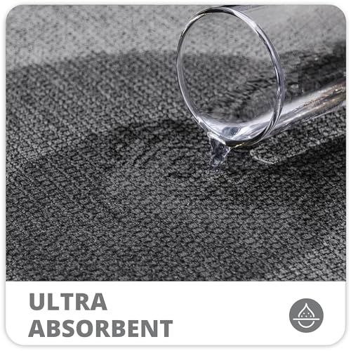 Bath Mat,Ultra Thin Bathroom Runner Rugs,Large Bath Mats for Bathroom,Quick Dry,Non-Slip,Machine Washable,Low Pile,Bath Rug,Shower Outside,Sink,Home Decor Accessories.Dark Grey,1'5"x4'11"（17x59inch） - color: Dark Grey, size: 1'5" X 4'11" (Runner)