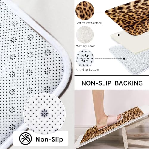 4 PCS Leopard Shower Curtain Cheetah Print Shower Curtain Sets Non Slip Bathroom Rugs Soft Plush Bath Mat Toilet Lid Cover Animal Print Shower Curtain with 12 Hooks for Bathroom Tub, Brown - color: Brown