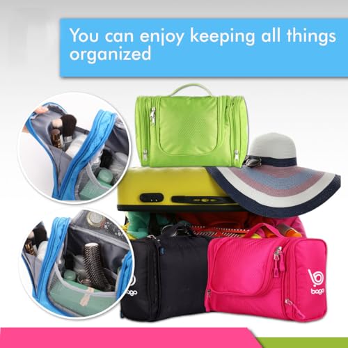 Bago Travel Toiletry Bag for Women and Men X-Large Waterproof Hanging Large Toiletry Bag for Bathroom and Travel Bag for Toiletries Organizer -Travel Makeup Bag (SnowBlack) - color: SnowBlack, size: X-Large