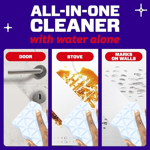 Mr. Clean Magic Eraser Sponge, All Purpose Cleaner, Cleaning Scrubber, Wall, Kitchen, Bathroom, Shower Cleaner, Melamine Sponge, Cleaning Pads, Variety Pack, 5 Extra Durable, & 3 Grease Magic Erasers - size: 8 Count, style: Upgraded Version