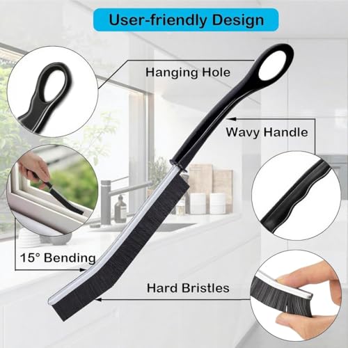 10PCS Crevice Cleaning Brush Set - Hard Bristle Crevice Cleaning Brush Tool, Multifunctional Gap Scrub Brush for Home, Bathroom, Kitchen, Window Track, Bathtub, Vehicle, Faucets, Bowl, Teapot, Cup Use