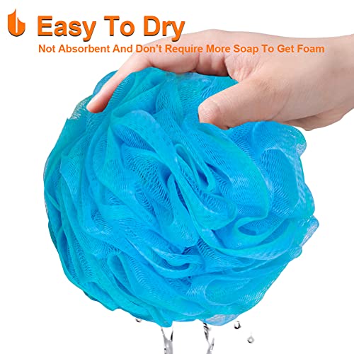 Urbanstrive Shower Bath Sponge XL 75g Soft Shower Loofahs Balls for Body Wash Men Women Bathroom Accessories, 1 Pack, Black (Blue-Green) - color: Blue-green