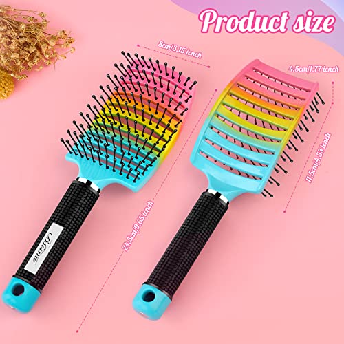 Curved Vented Paddle Brush - Faster Blow Drying, Detangling for Women & Men, Professional Styling for Wet, Curly, Thick or Straight Hair (colourful) | Professional Styling Detangling for Wet, Curly, Thick, Straight Hair, Remove Knots & Reduces Breakage -