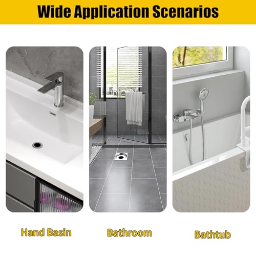 Bathroom Sink Drain Strainer, Bathtub Drain Hair Catcher, 304 Stainless Steel Shower Drain, Deep Basket Cover, Anti-Clog for Pet Hair, Universal Tub Drain Filter - size: Large