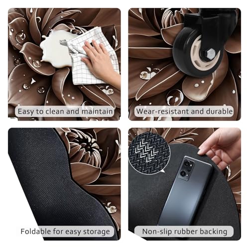 Floral Diatomaceous Earth Floor Mat 3D Flowers Pattern Bath Mat Non-Slip Bath Rug Safe Absorbent Quick Drying Bathmat Suitable for Bathroom Kitchen Entrance (Style 3, 15.75"/40cm) - color: Style 3, size: 1'4" x 1'4" (Flower)
