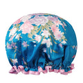 allydrew Wild Side Reusable Women's Waterproof Shower Caps for Long Hair, Carnations - color: Carnations