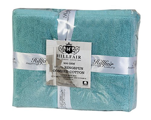 HILLFAIR 900 GSM-Hotel-Spa Tub-Shower Bath Floor Towels - (2 Pack, Sea Green, 21 Inch by 34 Inch) - 100% Cotton Floor Towels Machine Washable Cotton Terry Bath mat Rugs - 2 piece Towel Set - color: Sea Green, size: 2 Piece Towel Set