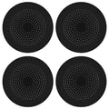 4-Pack Drain Hair Catcher Durable Silicone Hair Stopper Shower Drain Covers Easy to Install and Clean Suit for Bathroom Bathtub and Kitchen (New Black 4Pack) - color: New Black 4pack