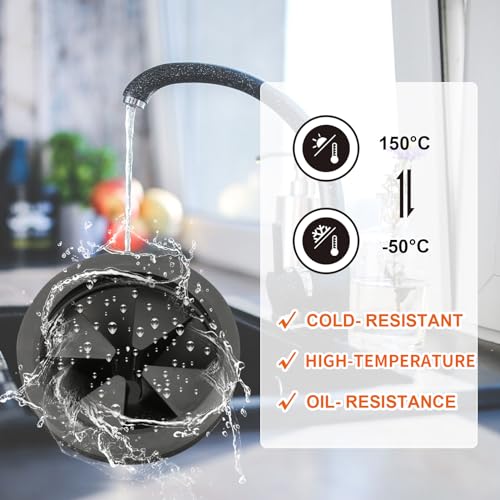 2 Pcs Garbage Disposal Splash Guard Sink Baffle, 3 1/8" Removable Garbage Disposal Rubber Drain Insert, Replacement Waste Food Garbage Disposal Parts for Waste King Whirlaway and GE Models - color: Black 3 1/8" 2pack