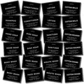 Verute Waterproof Labels for Amber Glass Soap Dispenser and Plastic Bottles 3.15"x2.35" Peel & Stick - Kitchen, Bathroom & Shower Set - 24 Pieces (Black) - color: Black