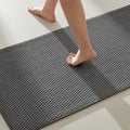 TYUU Bathroom Rugs Non Slip Washable, Super Absorbent Thin Bath Mat Quick Dry Low Pile Bathroom Rug, Dark Grey 20"x48" - color: Dark Grey, size: 1'8" X 4' (Rectangular)