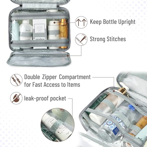 Ms. Pen- Travel Toiletry Bag Organizers, Black | Makeup Travel Bag for Toiletries with Hanging Hook, Water-Resistant