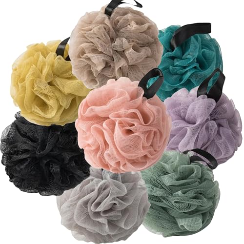 Loofah Sponges for Shower,Exfoliating Cleaning Bath Loofa Body Scrubber Balls for Women Men Washing(1 pcs, Pink) - color: Pink, size: 1 Count (Pack of 1)
