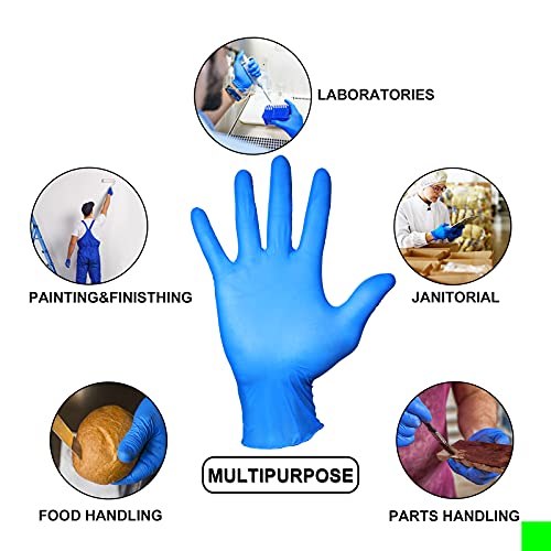 PEIPU Nitrile Disposable Gloves，Powder Free, Cleaning Service Gloves, Latex Free - size: Medium (Pack of 100), style: 100 Pcs