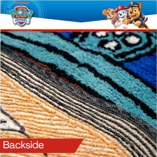 Paw Patrol Chase 100% Cotton Non Slip Plush Bathroom Mat Rug (Officially Licensed Product) By Franco - color: Paw Patrol
