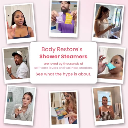 Body Restore Shower Steamers Aromatherapy 15 Pack – Fathers Day Gift for Dad, Birthday Gifts for Women & Men, Spa Stress Relief & Relaxation Self Care Gifts – Premium Rose Essential Oil Tablets - color: Rose Petal 15 Pack