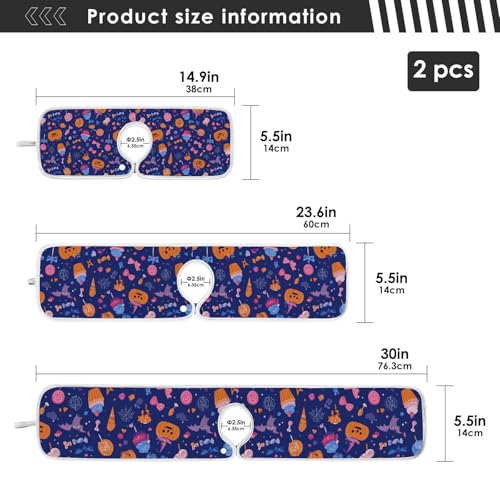 Candy Halloween Pumpkin Bat Sink Mat for Faucet Sink Splash Guard Faucet Handle Drip Catcher for Kitchen Bathroom Absorbent Microfiber Dish Drying Mat with 1 Hole 2pc - color: Candy Halloween Pumpkin Bat, size: 14.9x5.5in x2